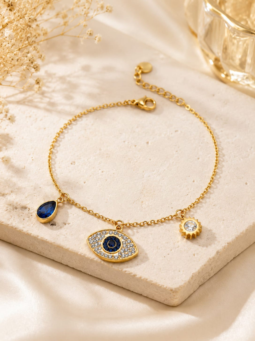 Evil Eye Charm Chain Bracelet QROSH