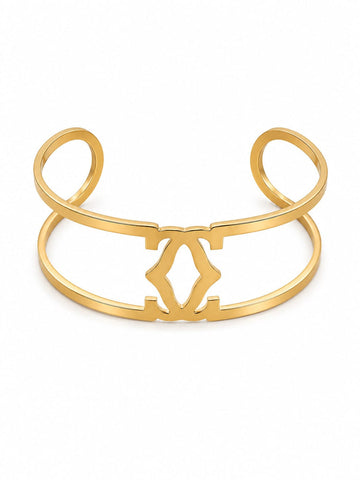 Gold Tone Double Band Bangle QROSH