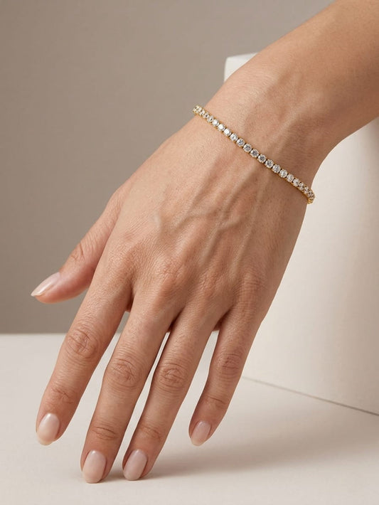 Classic Rhinestone Tennis Bracelet QROSH