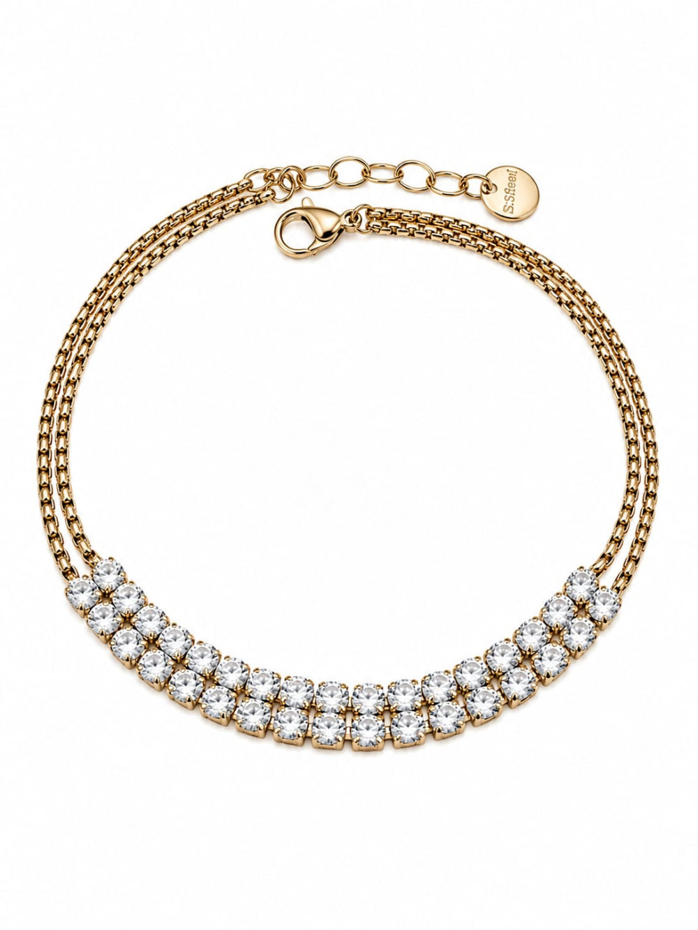 Double Row Crystal Bracelet QROSH
