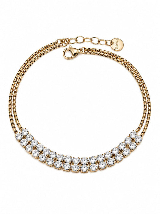 Double Row Crystal Bracelet QROSH