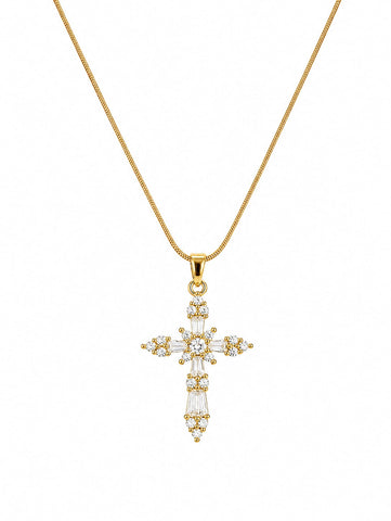 Gold Cross Pendant QROSH