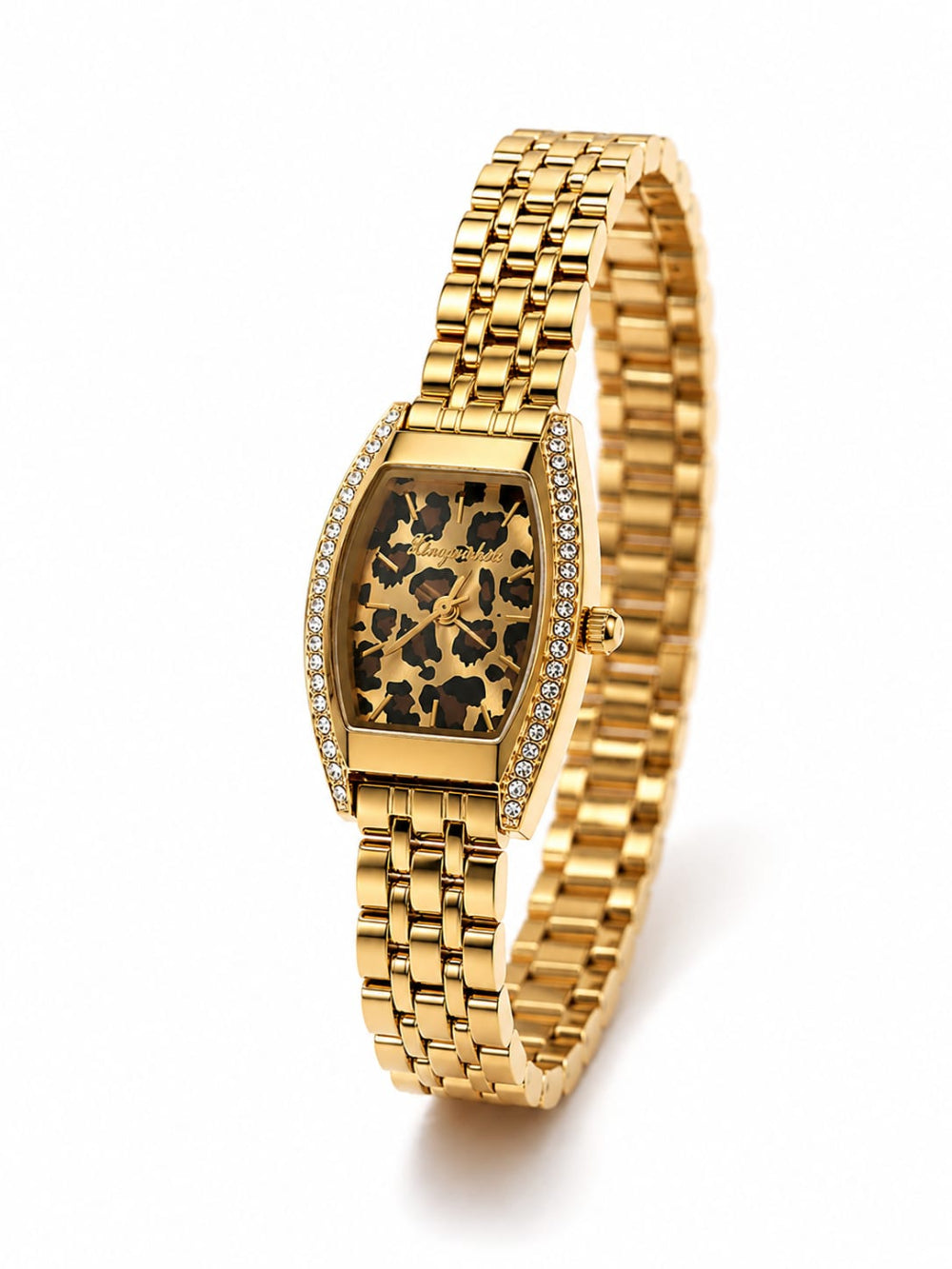 Gold Leopard Dial Watch QROSH