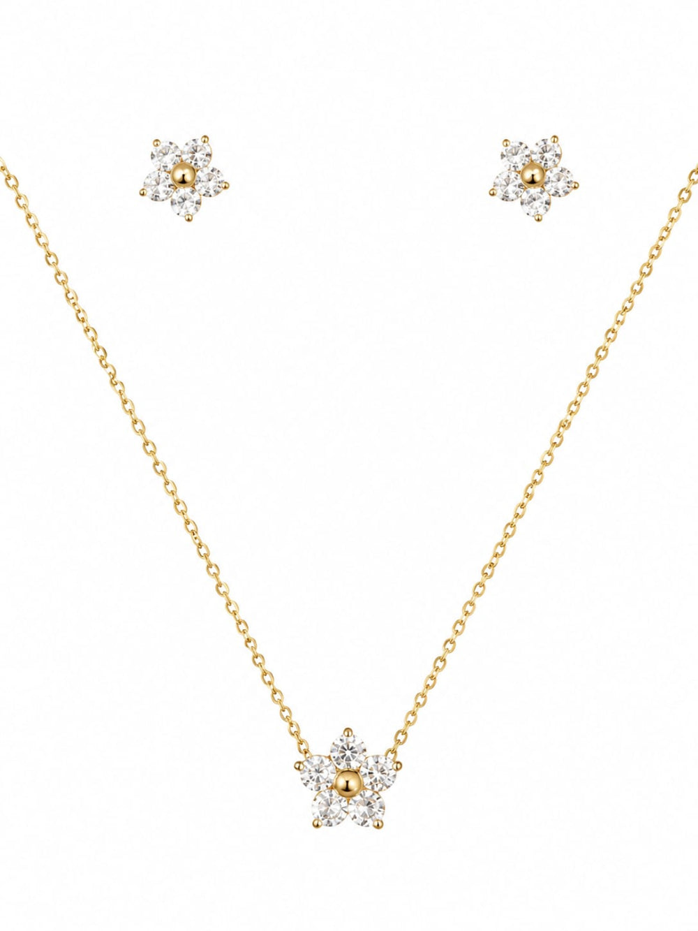 Daisy Flower Pendant Set QROSH