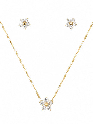 Daisy Flower Pendant Set QROSH