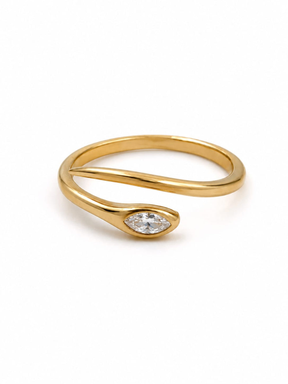 Marquise Crystal Gold Ring QROSH