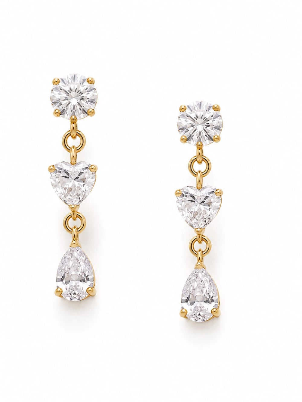 Heart Charm Crystal Earring QROSH