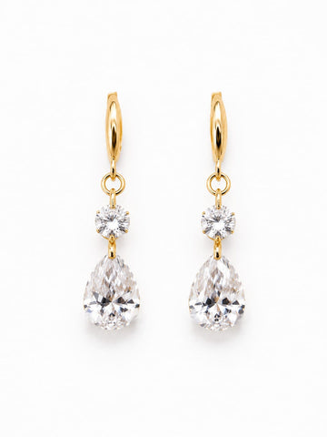 Luna Crystal Drop Earrings QROSH