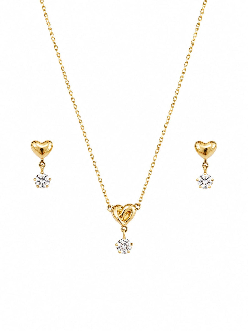 Heart Gold Pendant Set QROSH