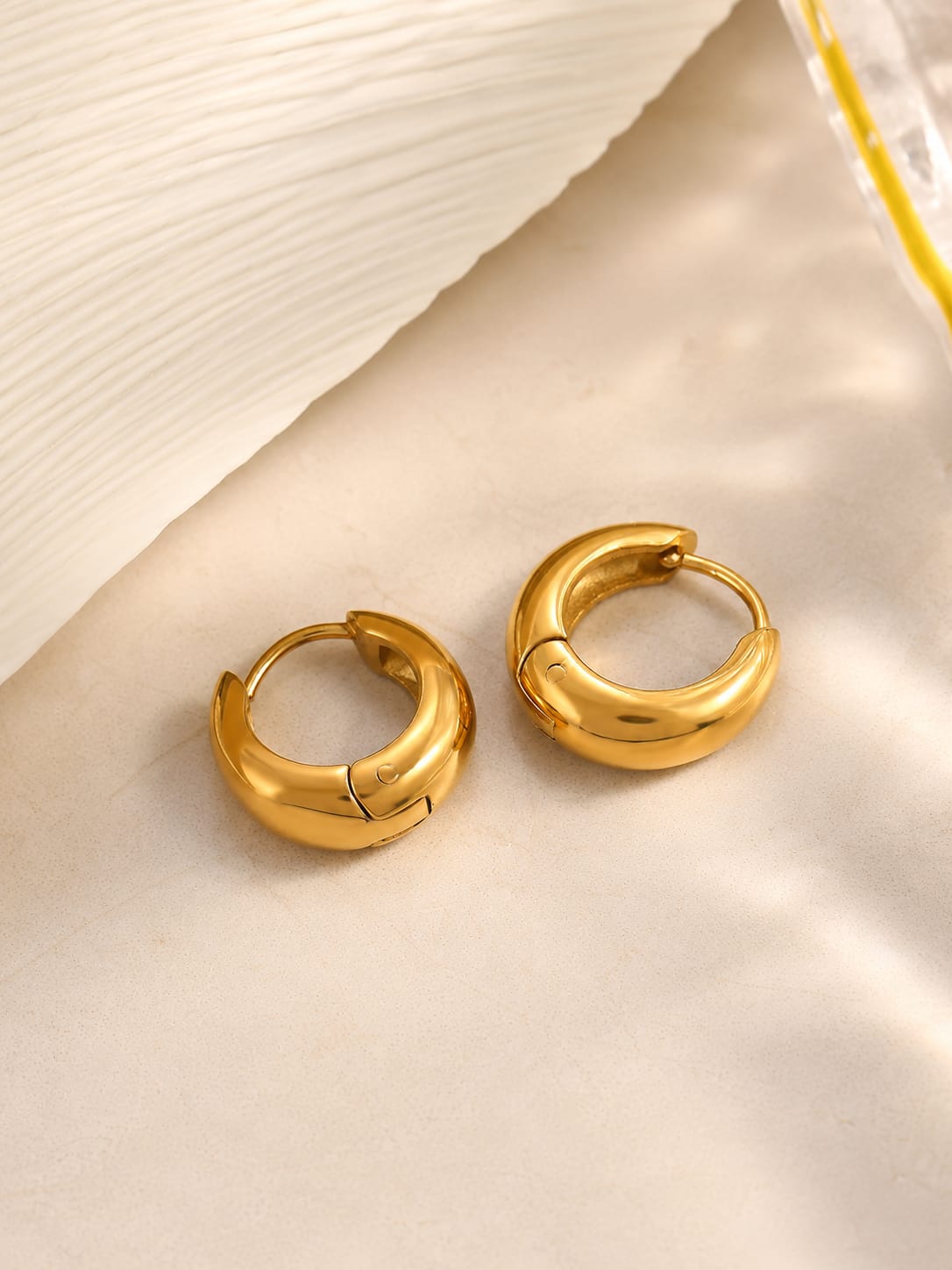 Bold Gold Hoop Earrings QROSH