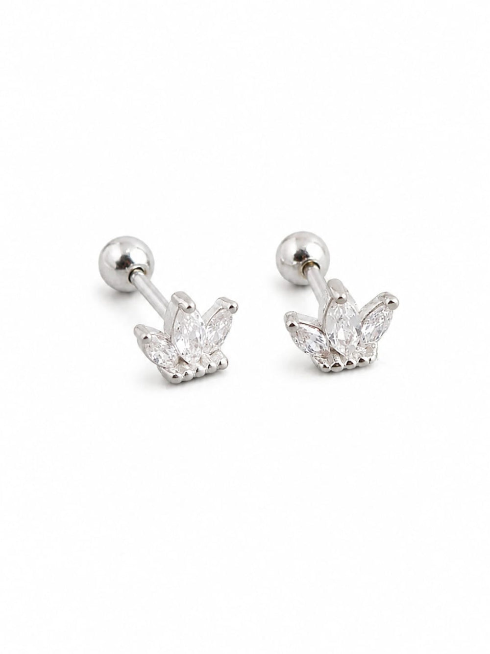Crown CZ Stud Earrings QROSH