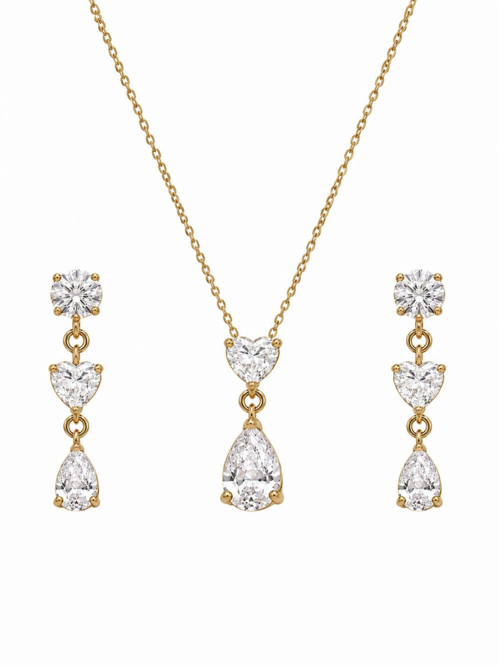 Heart Cut Pendant Set QROSH