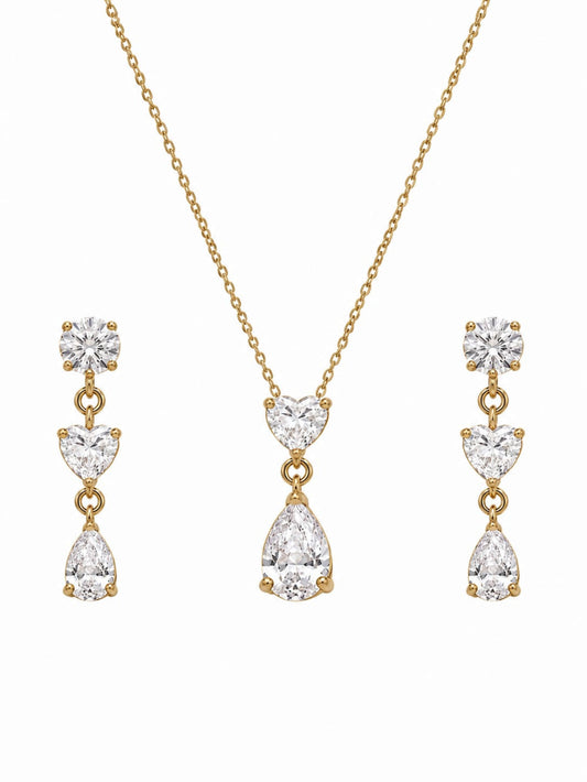 Heart Cut Pendant Set QROSH