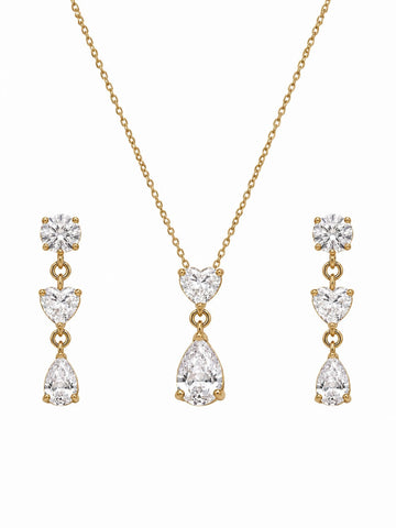 Heart Cut Pendant Set QROSH