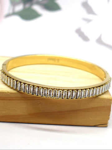 Classic Gold Plated Diamond Bangle QROSH