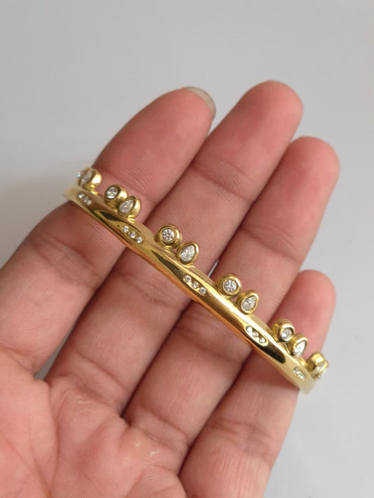 Chunky Gold Coil bangle QROSH