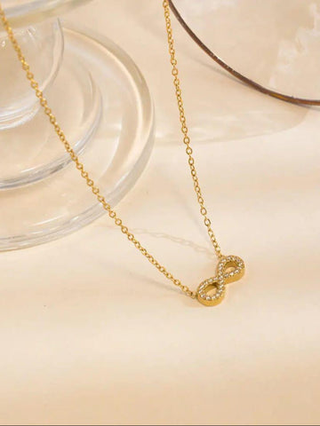 18K Gold-Plated Infinity Pendant QROSH
