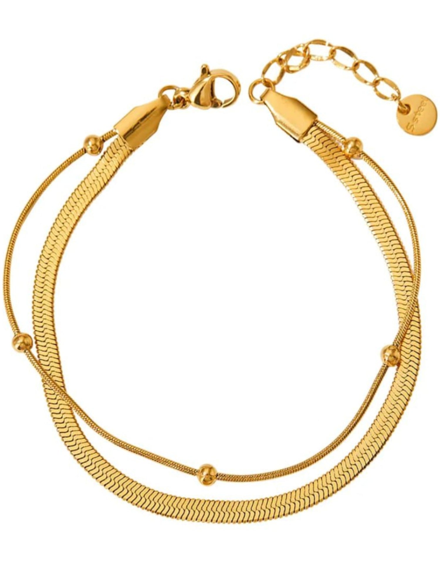 Double Layer Snake Chain Bracelet QROSH