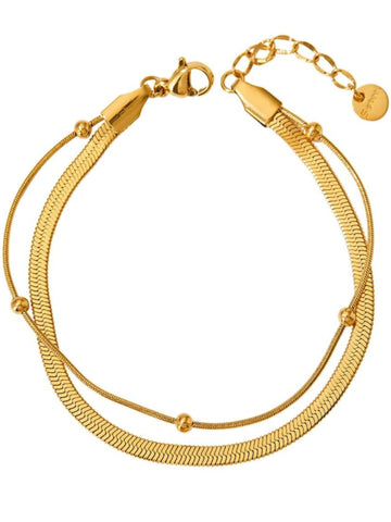 Double Layer Snake Chain Bracelet QROSH