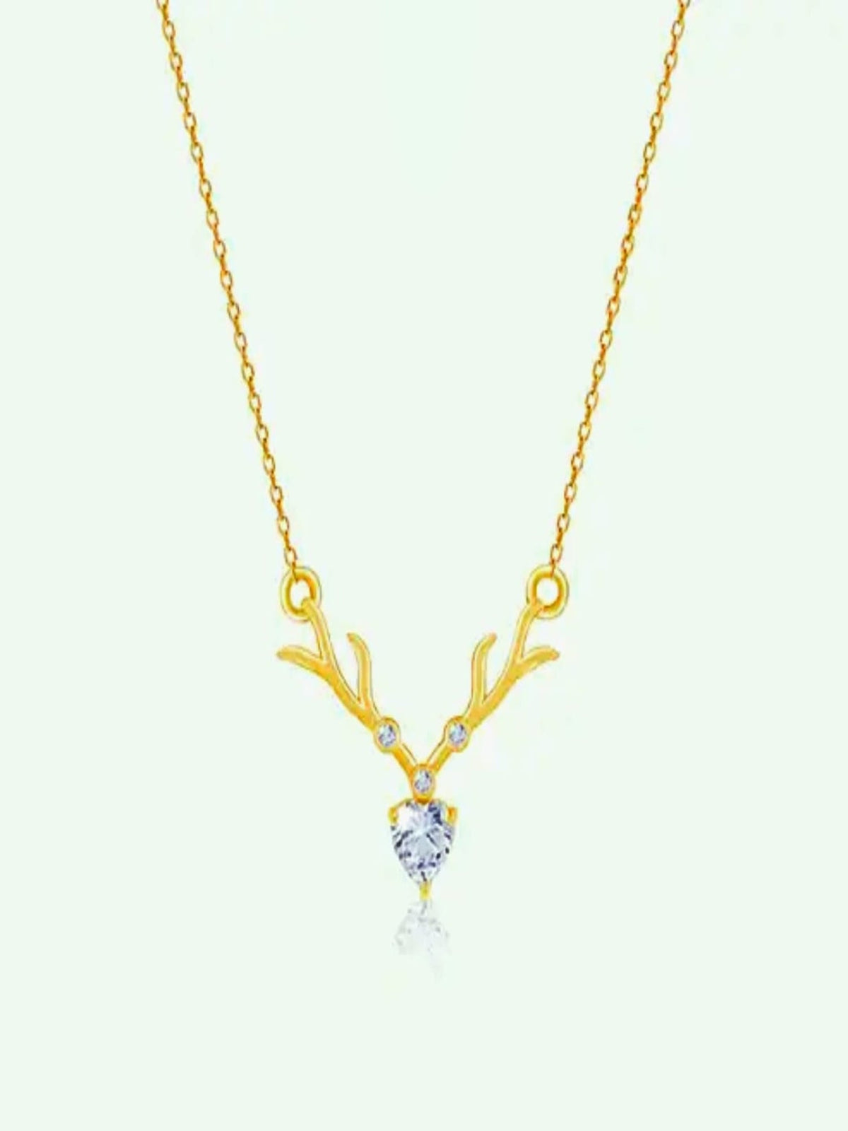 Gold Chain Bracelet with Crystal Stones QROSH
