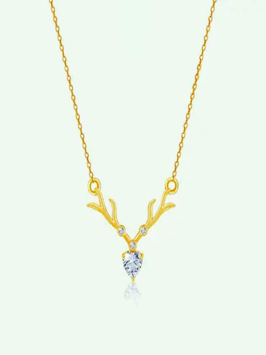 Gold Chain Bracelet with Crystal Stones QROSH