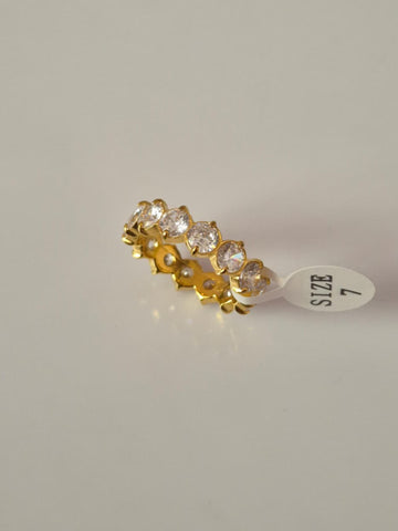 316L Full Stone Band Ring QROSH