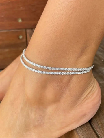 Dainty Double Layer Anklet - QROSH