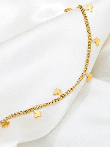 18K Gold Plated Chic Butterfly Anklet - QROSH