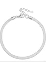 Silver-Plated Snake Chain Anklet - QROSH