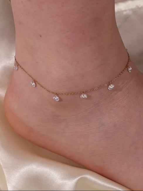 18K Gold Plated Chic Charm Anklet - QROSH