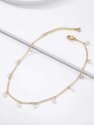18K Gold Plated Chic Charm Anklet - QROSH