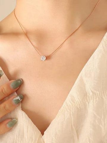 Minimal Solitaire Stone Pendant - QROSH