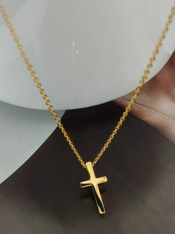 Gold cross necklace