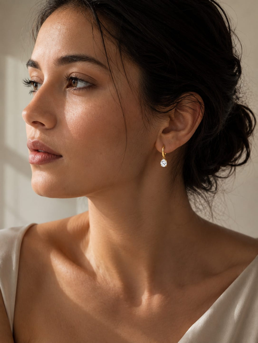 18K Gold-Plated Hoop Earrings QROSH