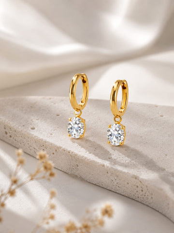 18K Gold-Plated Hoop Earrings QROSH