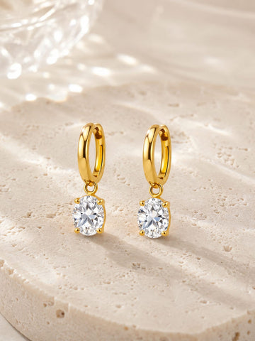 18K Gold-Plated Hoop Earrings QROSH