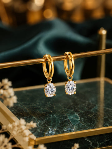 18K Gold-Plated Hoop Earrings QROSH