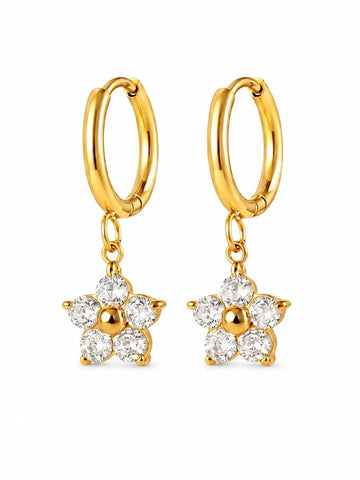 Flower Hoop Earrings QROSH