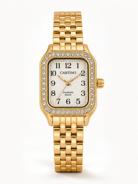 Anti tarnish Square Stone Watch QROSH