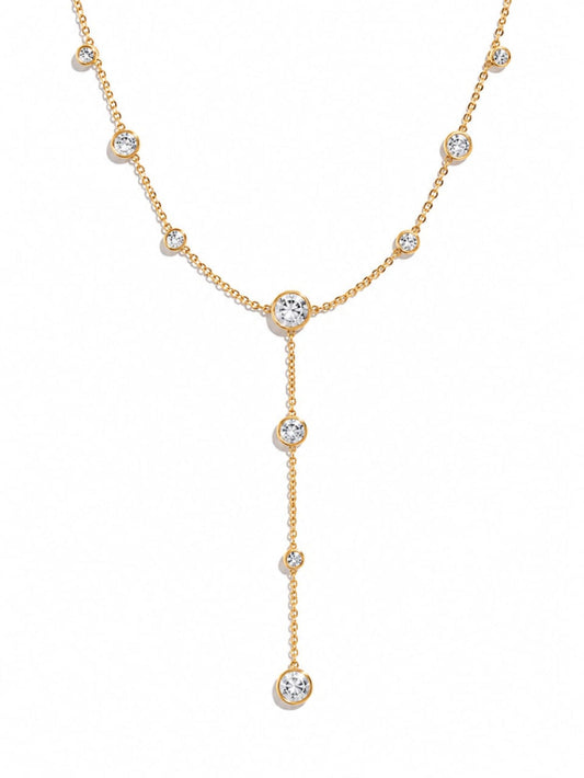 Dainty Drop Charm Necklace QROSH