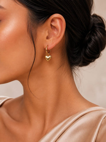 Golden Heart Earrings QROSH