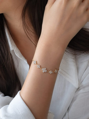 Luxury Gold Zircon Bracelet QROSH