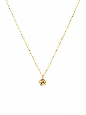 Minimal Golden Rose Pendant QROSH