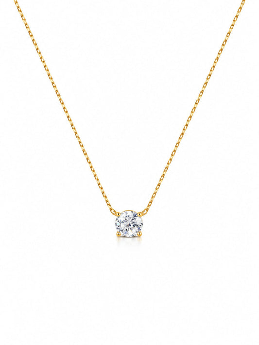 Minimal Solitaire Stone Pendant QROSH