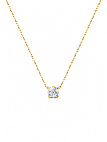 Minimal Solitaire Stone Pendant QROSH