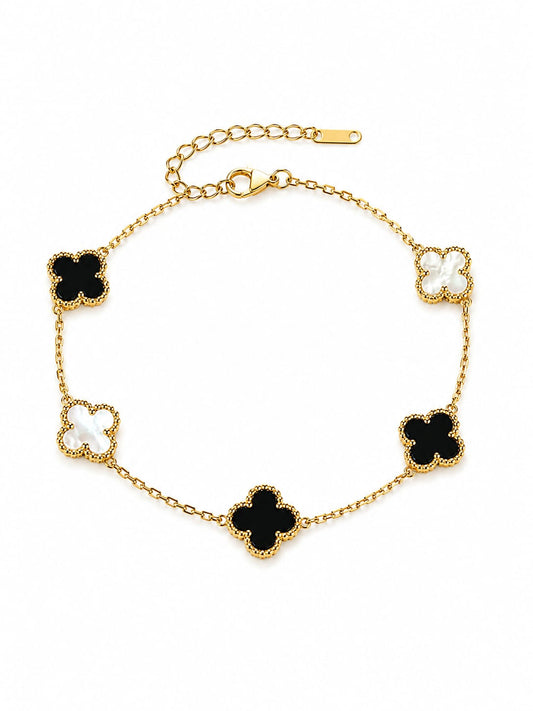 18K Gold Plated Clover Bracelet QROSH