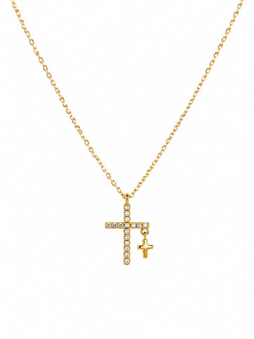 Minimal Double Cross Pendant QROSH