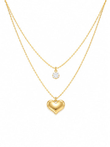 Double Layered Heart Pendant QROSH