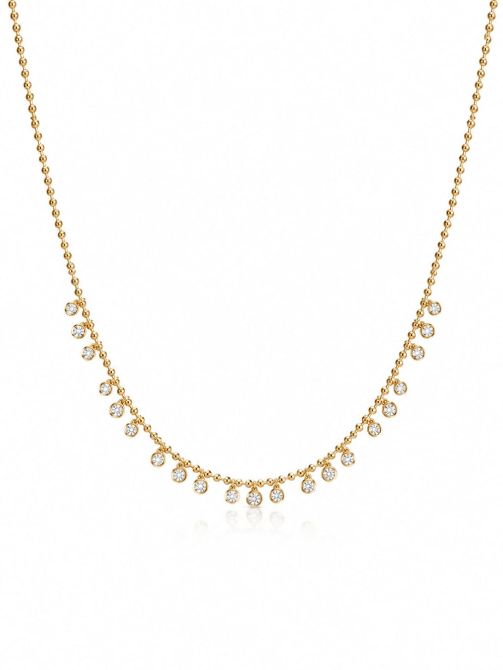 Dainty Solitaire Charm Necklace QROSH
