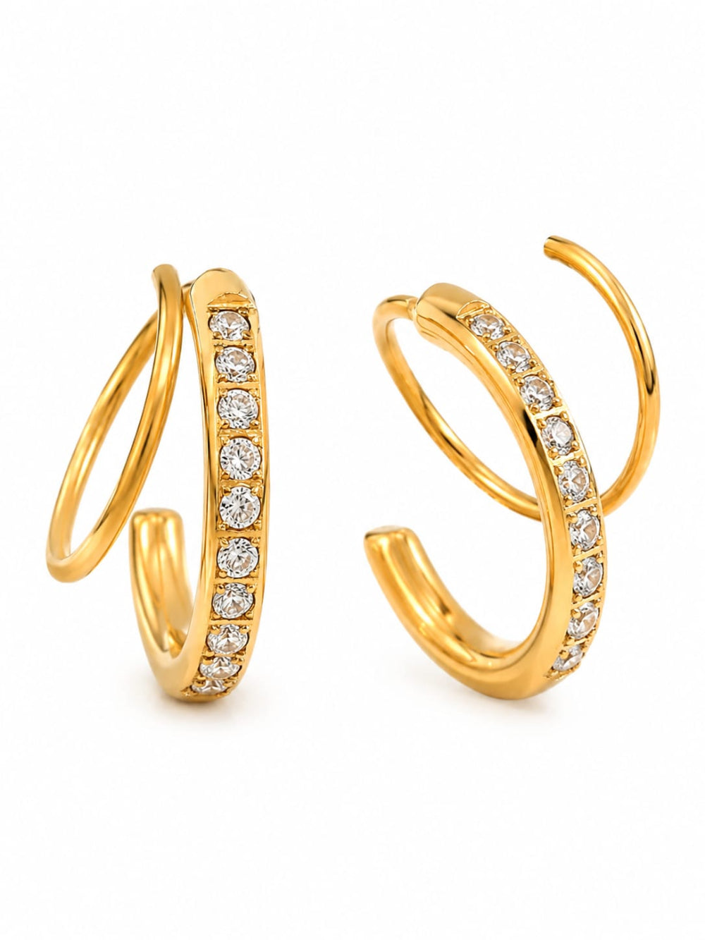 Embellished Spiral Earrings QROSH